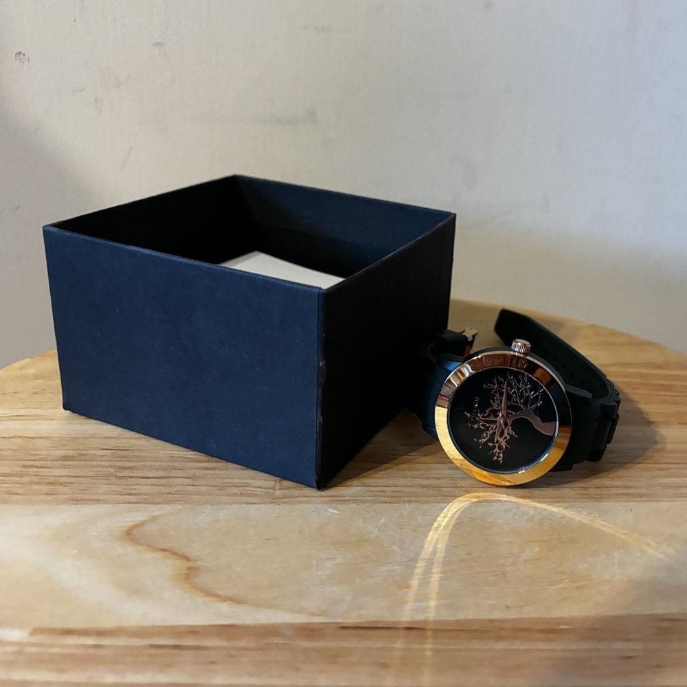 Pilgrim green and gold Tree of life wrist watch EUC